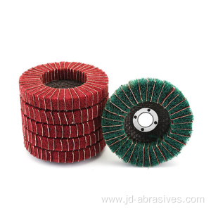 125mm red non woven flap abrasive buffing wheel